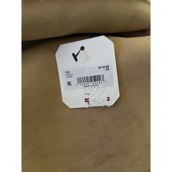 Altar d State Faux Fur Cropped Coat Women XS Tan Snow Winter Cozy Outdoor - Picture 10 of 11